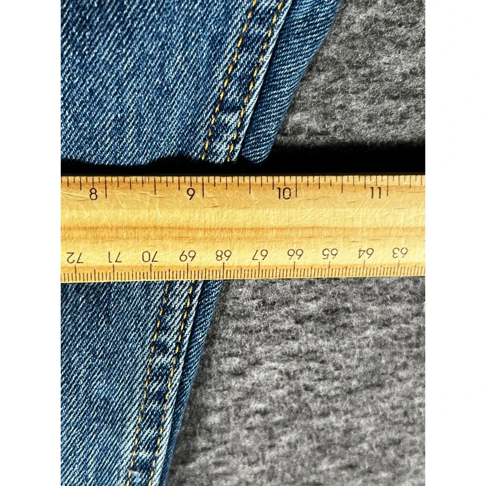 Levis 505 Regular Fit Straight Leg Jeans Mens 34x29 Medium Wash Blue Denim